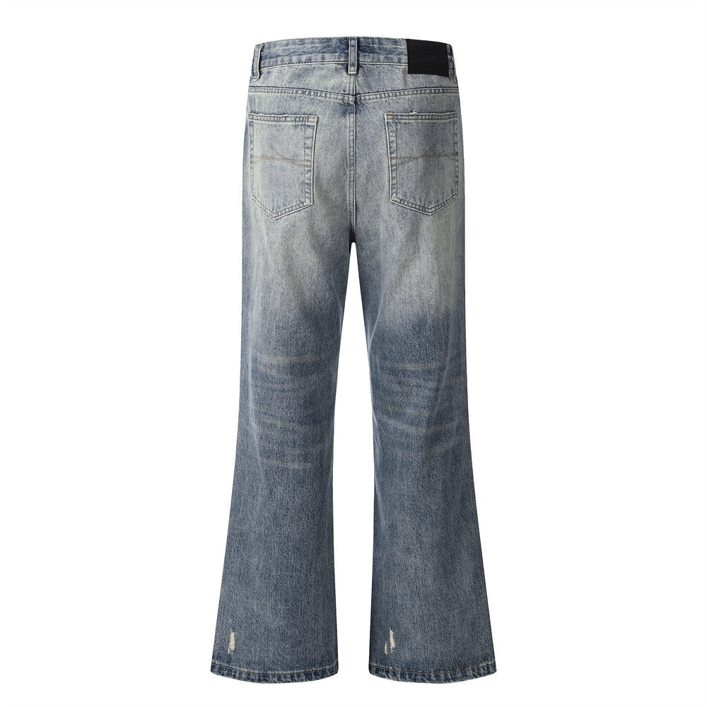 Blue jeans on a white background