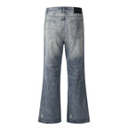 Blue jeans on a white background