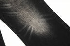 Close-up of black fabric texture on a white background