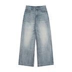 Men’s Light Blue Washed Jeans – Stretch Straight Casual Fit