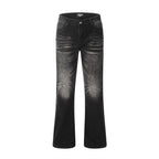 Black jeans on a white background