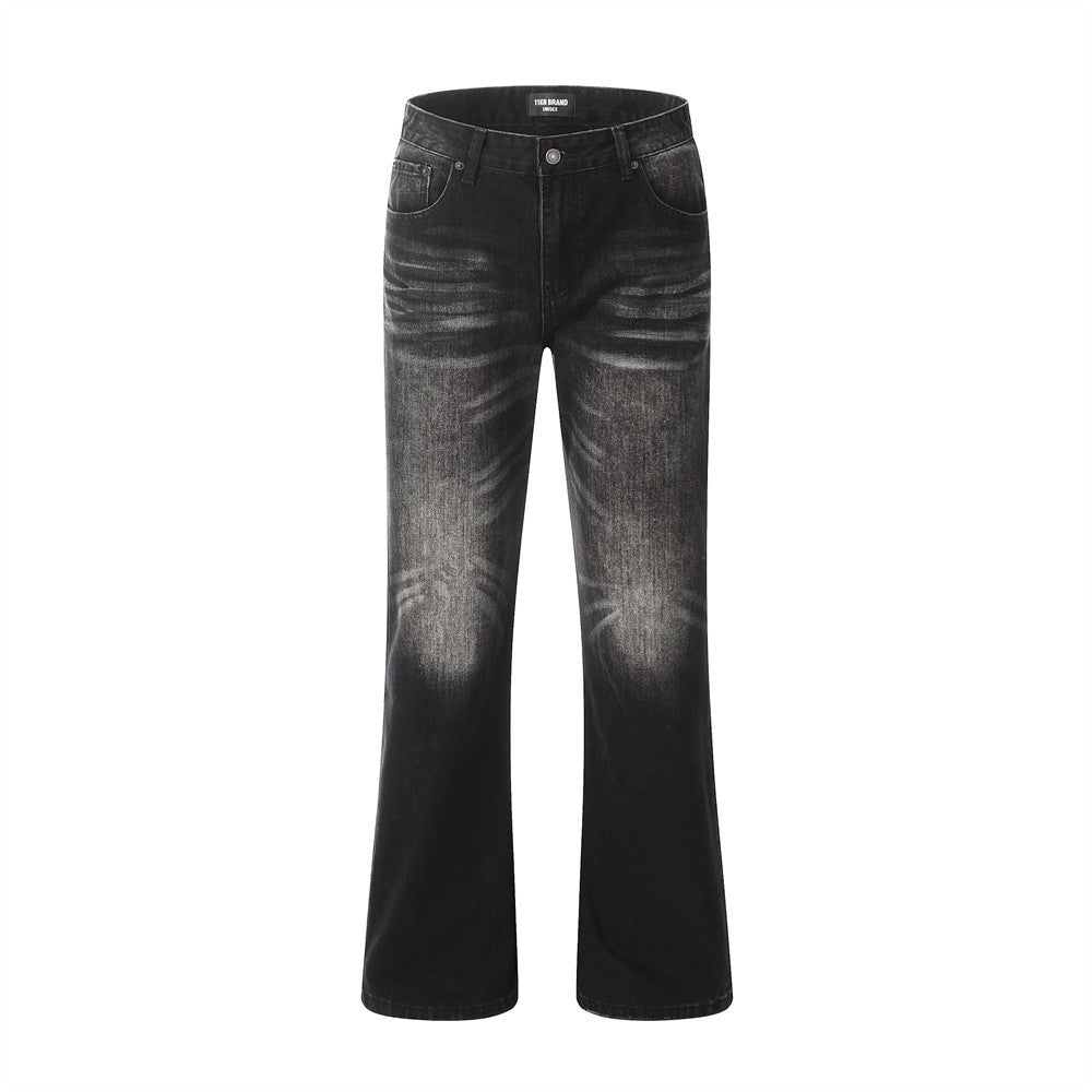 Black jeans on a white background